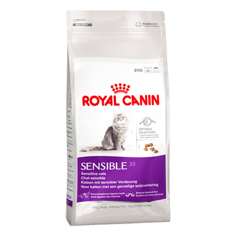 Royal Canin Sensible 2 Kg โรยัลคานิน สำหรับแมวโตที่มีปัญหาเรื่องระบบย่อยอาหารหรือแมวที่แพ้อาหารง่าย ขนาด 2 กิโลกรัม