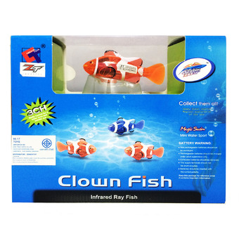 ZT หุ่นยนต์ ปลาการ์ตูนนีโมบังคัลวิทยุ 3 แชแนล (สีส้ม) - ZT Clown Fish Infrared Ray Fish 3CH Radio Control (Orange)