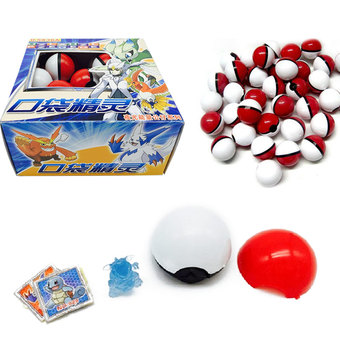 36Pcs/Lot For Pokemon Mini Plastic Ball Pokeball Doll Pet Pop-up Toys For Kids