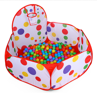 Cute Pop up Hexagon Polka Dot Children Ball Play Pool Tent Carry Tote Toy Without Balls 6#
