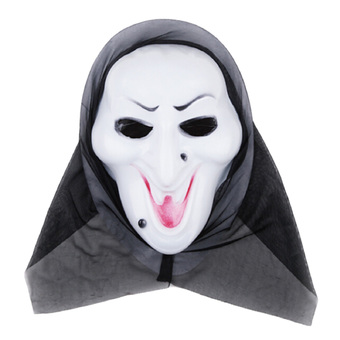  Scary face screaming ghost mask Halloween party dress well, with a hood