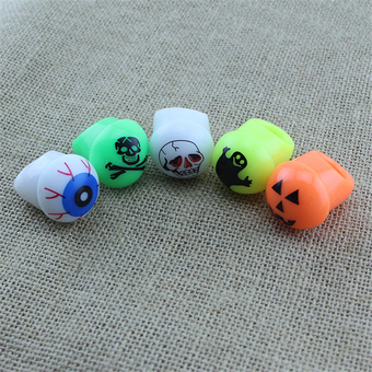 TTLIFE Kids Halloween Festival Luminous Rings Eyeball Pumpkin Skeleton Ghost Style LED Rings for Kids Gifts Sent Random