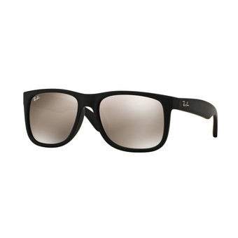 Ray-Ban แว่นกันแดด รุ่น Justin RB4165F - Rubber Black (622/5A) Size 55 Light Brown Mirror Gold
