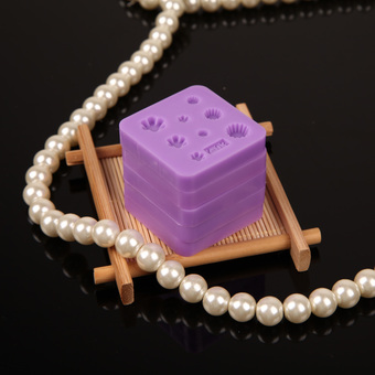13pcs Fashion Cute 3D Mold Silicone Nail Art DIY Decoration(Purple)
