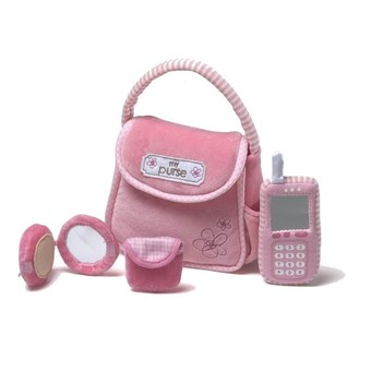 My First Purse Handbag Phone Pretend Activity Plush Toys Girly Gift - Intl