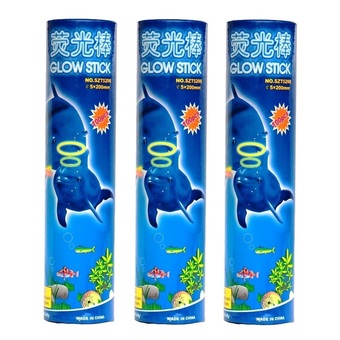 OMG Glow Stick แท่ง/กำไลเรืองแสง ขนาด 20 cm./100 ชิ้น สีฟ้า (แพ็ค 3 กล่อง) ร้านค้าดี ราคาถูกสุด - RanCaDee.com