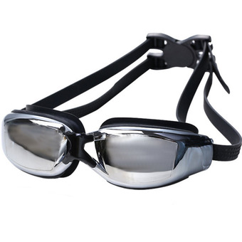 แว่นตาสำหรับว่ายน้ำถนอมสายตา ป้องกันแสงแดด UV Swimming glasses / Goggle (สีดำ)