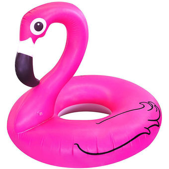 Fisca Inflatable Pink Flamingo Swimming Rings Swimming Pool Float - Intl