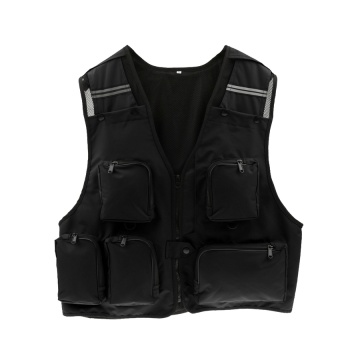BolehDeals Multi-Pocket Fishing Vest Photography Waistcoat Hunting Jacket - Black XL