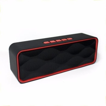 Bluetooth Speakers SC211 ลำโพงบลูทูธพกพา Mega Bass HIFI Stereo A2DP TF Card Handsfree 3.5mm AUX For PC (Red) ร้านค้าดี ราคาถูกสุด - RanCaDee.com