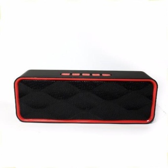Bluetooth Speakers SC211 ลำโพงบลูทูธพกพา Mega Bass HIFI Stereo A2DP TF Card Handsfree 3.5mm AUX For PC (Red) ร้านค้าดี ราคาถูกสุด - RanCaDee.com