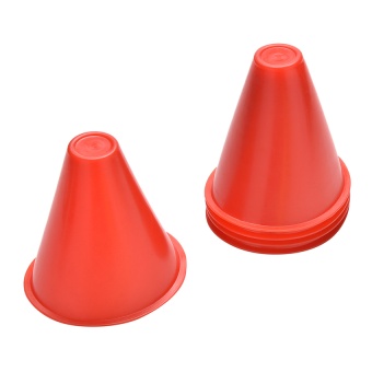 Velishy New Skating Training Safety Agility Marker Cones Traffic Cones Slalom 5Pcs Red 