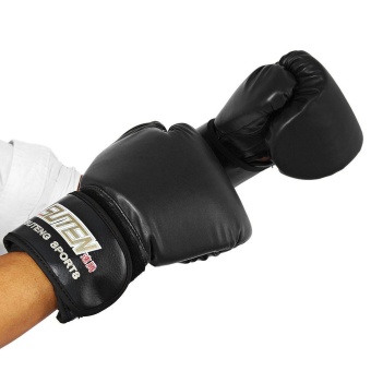 1Pair PU Leather Sport Fitness Boxing Kickboxing Training Fighting Sandbag Gloves for Fighters
