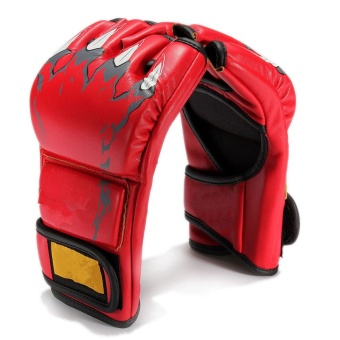 New MMA UFC Sparring Grappling Boxing Fight Punch Ultimate Mitts Leather Gloves Red