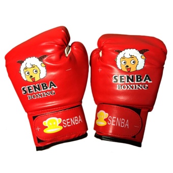 SENBA KIDS SENBA นวมชกมวย นวมมวยสำหรับเด็ก นวมต่อยมวย นวมซ้อมมวยไทย นวมเด็กลายการ์ตูน PU Leather Muay Thai / Kick Boxing Gloves for Kids