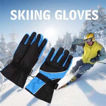 2016 High Quality Winter outdoor sport Mountain Skiing Gloves windproof waterproof warm snowboard Below Zero ski Cycling Gloves(sapphire blue) ร้านค้าดี ราคาถูกสุด - RanCaDee.com