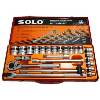 VAUKO : SOLO ประแจบ๊อกชุดโซโล 24 ตัวชุด Socket Wrench Set No. SOLO-524-24