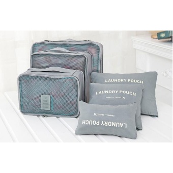 Purify Traval receive bag 6pcs กระเป๋าจัดระเบียบเสื้อผ้าสำหรับเดินทาง เซ็ท 6 ชิ้น (สีเทา) ร้านค้าดี ราคาถูกสุด - RanCaDee.com