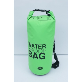 Waterproof Bag กระเป๋ากันน้ำ ถุงกันน้ำ สีเขียว ขนาดความจุ 10 ลิตร