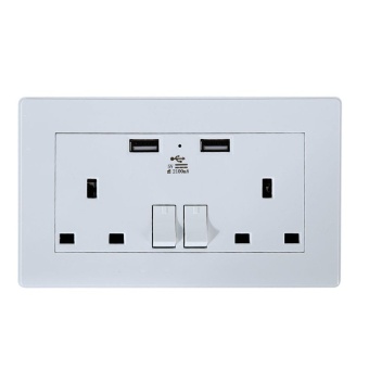 XI YOYO Double Usb Australian Uk Plug Wall Socket Home Power Point Supplyplate - intl