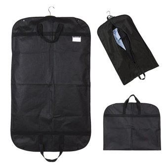 Black Suit Dress Coat Garment Storage Travel Carrier Bag Cover Hanger Protector