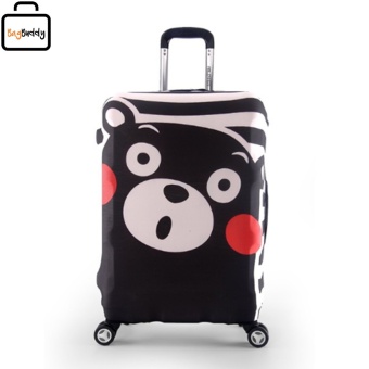 Luggage Cover ผ้าคลุมกระเป๋าลายหมีคุมะมง Kumamon Size M 22-24" Cover (Black)"