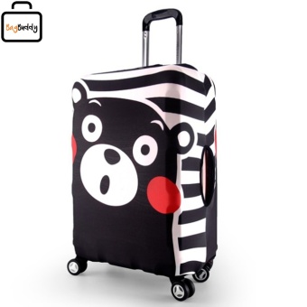 Luggage Cover ผ้าคลุมกระเป๋าลายหมีคุมะมง Kumamon Size L 25-28" Cover (Black)"
