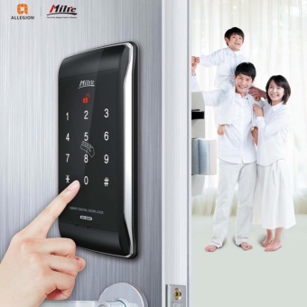 Milre Digital Door Lock รุ่น MI-480S 10 ชุดรหัส+บัตร+NFC - สีดำ