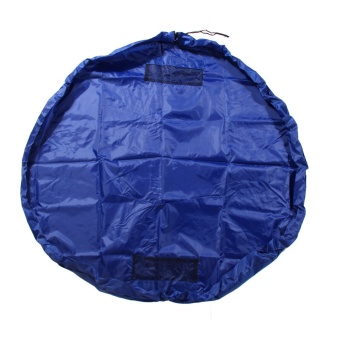 Children Play Mat Toys Storage Bag (Blue) (L)