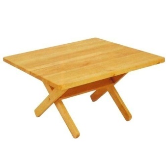 โต๊ะญี่ปุ่นไม้ยางพับได้ ขนาด 60 cm. (สีธรรมชาติ)