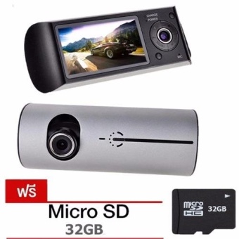 Sympathy กล้องติดรถยนต์ R300 HD DVR+GPS มีเลนส์ 2 ตัว Double Lens CAR DVR - สีดำ(Black)