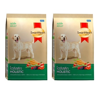 SmartHeart Gold Holistic Adult of All Breed Dog Food 500g (2 Units) สมาร์ทฮาร์ท โกลด์ อาหารสุนัข สูตรโฮลิสติก สำหรับสุนัขอายุ 1ปีขึ้นไป 500 กรัม (2 ถุง)