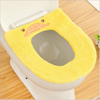 cartoon toilet seat cover mats seat pad(Yellow)