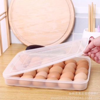 กล่องพลาสติก มีหลุมสำหรับใส่ไข่แช่ในตู้เย็น มีฝาปิด มี30ช่อง
