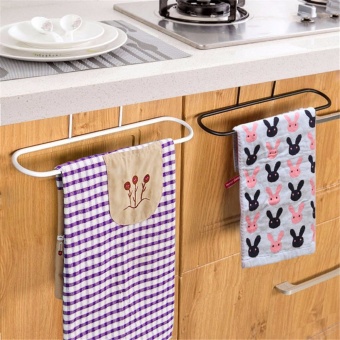 Kitchen Iron Door Rail Single Towels Shelf Bathroom Rack Holder Bar Hangers Hook