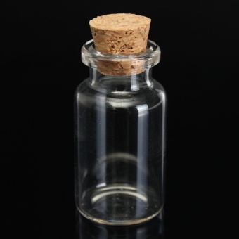 12ml 45�Ã��â��24mm Small Clear Empty Mini Cork Stopper Glass Bottles Vials Jars Charms