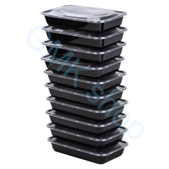 GAKTAI 10pcs/Set Lunch Box Food Storage Container Lunch Tray / Meal Prep Portion Control Bento Box, Microwave & Dishwasher Safe, 28 ounce - Intl ร้านค้าดี ราคาถูกสุด - RanCaDee.com