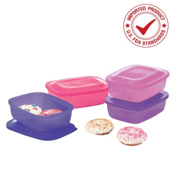 Tupperware กล่องใส่อาหารทัพเพอร์แวร์ โทนสีม่วง (4)(Violet)