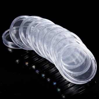 10pcs Clear Coin Capsules Containers Boxes Holders All Sizes Available 35mm