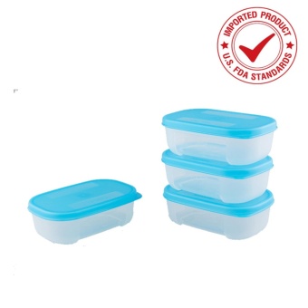 Tupperware กล่องเก็บอาหารช่องแช่แข็ง ฟรีซเซอร์เมทจูเนียร์ (4)(Light blue)