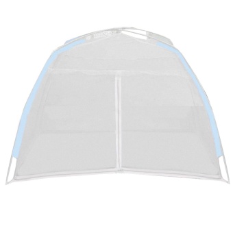 Baby Kids Infant Bed Folding Nursery Bed Crib Anti Mosquito Canopy Mosquito Net Netting Play Tent House Blue Brim