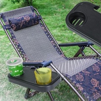 Portable Folding Camping Picnic Outdoor Beach Garden Chair Side Tray For Drink - intl
