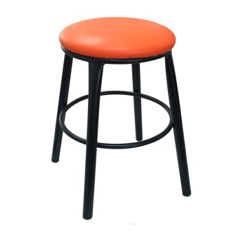 SVF เก้าอี้ขาเหล็ก เบาะหนัง (สีส้ม)