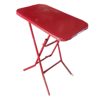 SPK Shop โต๊ะพับขาเหล็ก 1.5 ฟุต รุ่น หน้าเหล็ก (สีแดง)