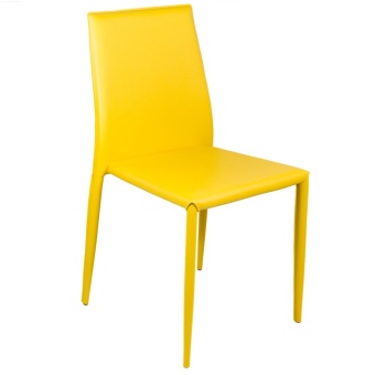 U-RO DECOR เก้าอี้รับประทานอาหาร รุ่น DOMINO (สีเหลือง)