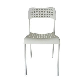 NK Furniline เก้าอี้นั่ง รุ่น NK Chair-LWh (โครงเหล็กสีขาว-เบาะสีขาว)