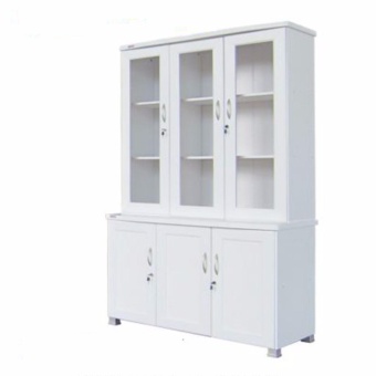RF Furniture ตู้โชว์FL120A2 2 ท่อนบน+ล่างแยกชิ้นได้ ขนาด 120 cm ( สีขาว )