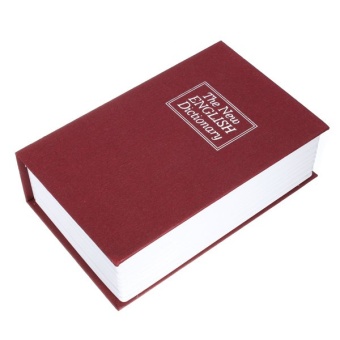 Secret Dictionary Book Cash Money Jewelry Safe Storage Box Security Key Lock Red (Intl)