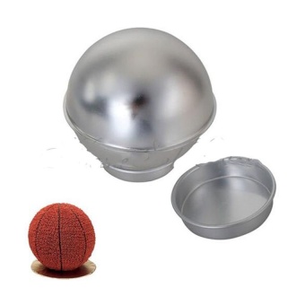 XIYOYO 3D Sport Aluminum Ball Sphere Cake Pan Baking Mold Bakeware Kitchenmould 0520 - intl