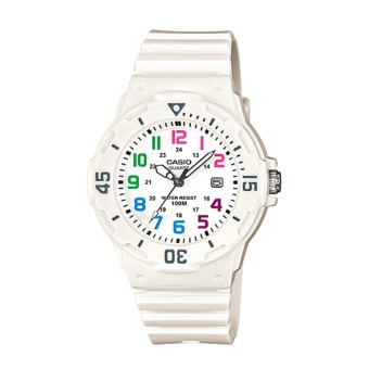 Casio Standard นาฬิกาข้อมือผู้หญิง สีขาว สายเรซิ่น รุ่น LRW-200H-7BVDF
